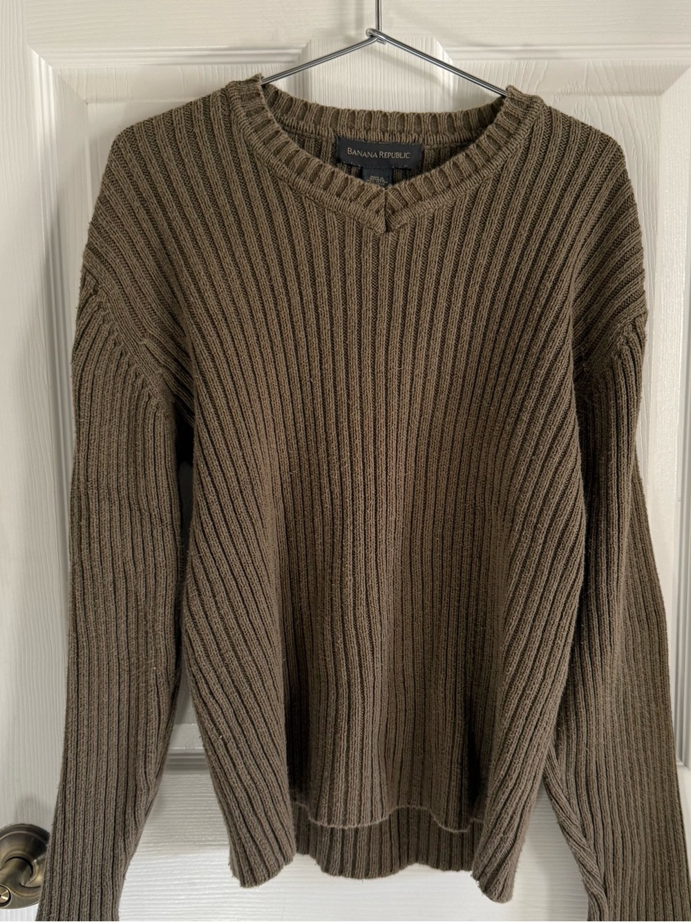 olive green 100% cotton sweater